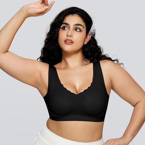Women Seamless Bras No Underwire Push Up Pullover Bras Full Coverage Bralettes Wireless Lightweight Soft Everyday Bra in Saudi Arabia