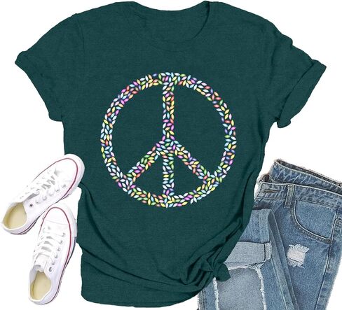 Equality Shirt for Women Human Rights T-Shirts Peace Sign Tee Tops in Kuwait