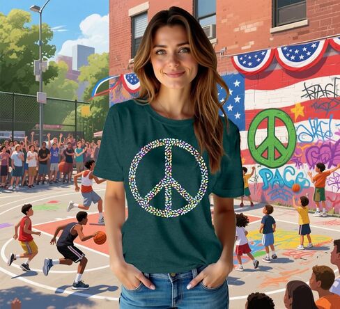 Equality Shirt for Women Human Rights T-Shirts Peace Sign Tee Tops in Kuwait