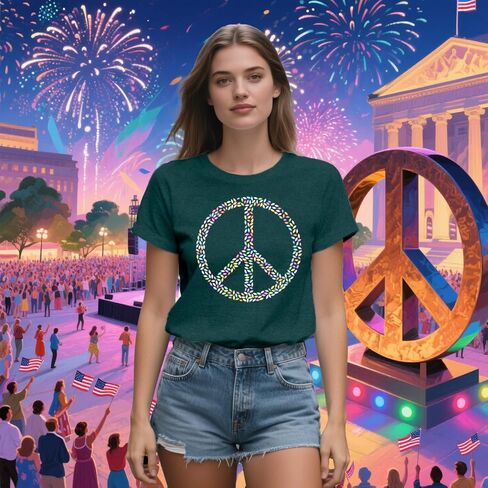 Equality Shirt for Women Human Rights T-Shirts Peace Sign Tee Tops in Kuwait