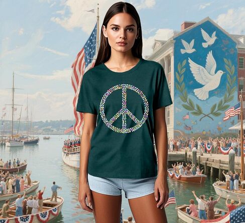 Equality Shirt for Women Human Rights T-Shirts Peace Sign Tee Tops in Kuwait
