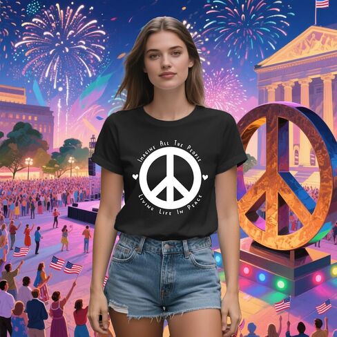 Equality Shirt for Women Human Rights T-Shirts Peace Sign Tee Tops in Kuwait