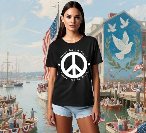 Equality Shirt for Women Human Rights T-Shirts Peace Sign Tee Tops in Kuwait