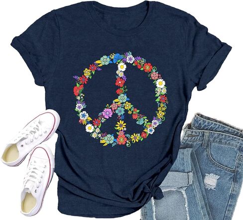 Equality Shirt for Women Human Rights T-Shirts Peace Sign Tee Tops in Kuwait