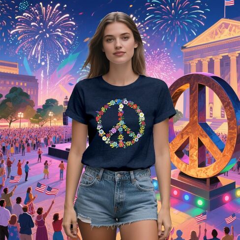 Equality Shirt for Women Human Rights T-Shirts Peace Sign Tee Tops in Kuwait