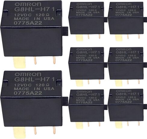 8 عبوات G8HL-H71 12 فولت Micro ISO 4-Pin Relay 20A لهوندا أكورد، سيفيك، CR-V، أوديسي، بايلوت وأكورا TL، TSX، MDX - متوافق مع 39794-SDA-A03/A05 in Kuwait
