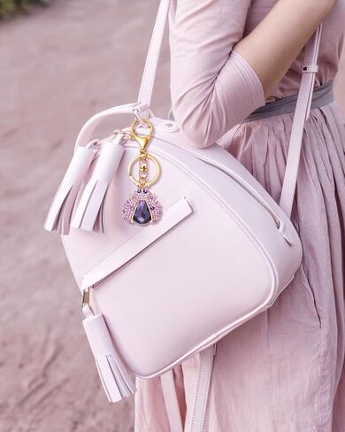 Ladybug Keychain Crystal Rhinestone Sparkling Keychain Cute Keychain for Women for Purse Wallets Backpacks Handbags in Kuwait