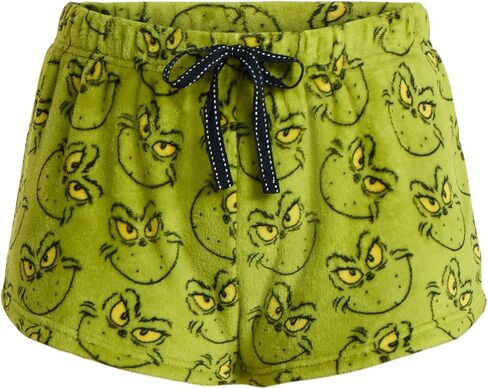 شورت بيجامة نسائي من القطيفة من Dr. Seuss The Grinch، قطعتان، مقاسات XS-3X in Kuwait