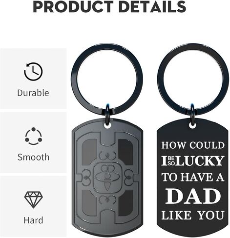 Fathers Day Gift For Dad From Daughter Son Dads Gift Dads Keychain Birthday Christmas Gifts For Dad in Saudi Arabia