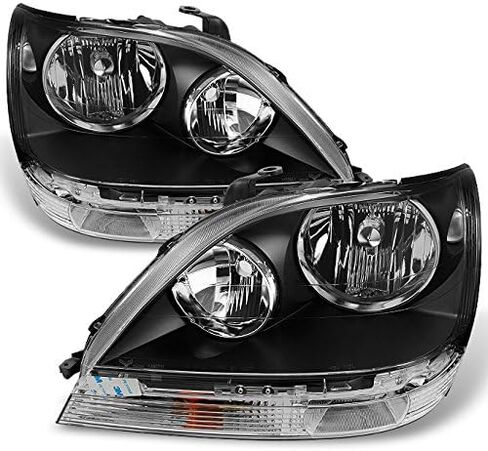 AKKON - For 1999-2003 Lexus RX300 RX-300 Chrome OE Replacement Headlights Halogen Type Headlamps in Saudi Arabia