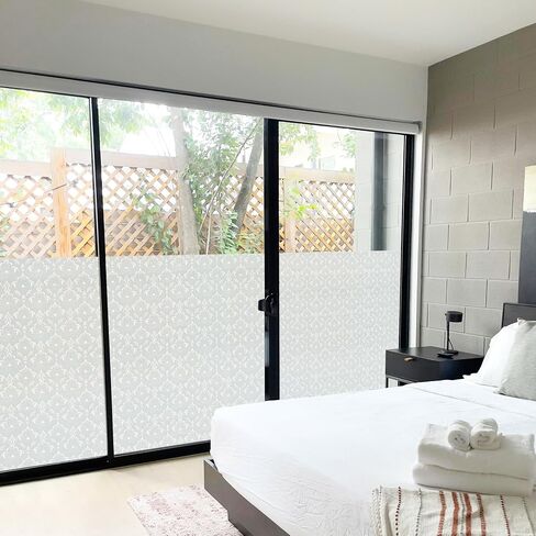 ANT Decorative Window Cling, Window Film Roll for Privacy, Decorative Window Film for Window Decorations, All-Weather & Fade-Proof, Indoor Outdoor Use (Diamond Grid, 17.7inch x 10ft) in Kuwait