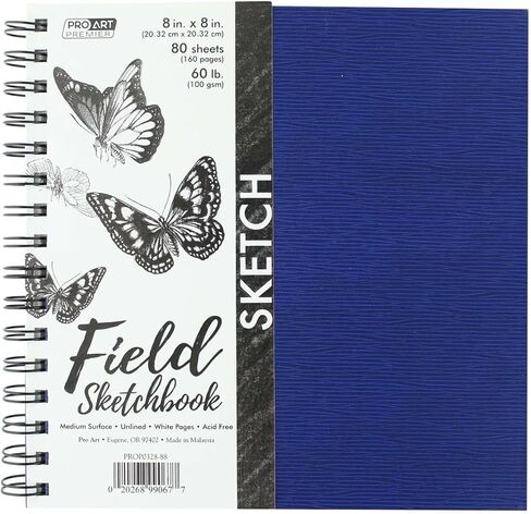 Pro Art Premier Sketch Book Travel 6"x 4" Black 74lb Black 80 Sheets, Sketch Book, Sketchbook, Drawing Pad, Sketch Pad, Drawing Paper, Art Book, Drawing Book, Art Paper, Sketchbook for Drawing in Kuwait