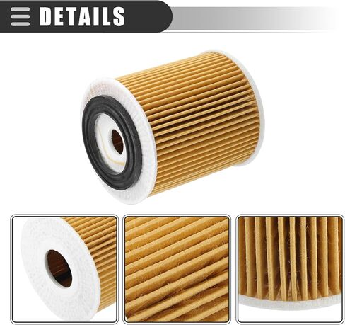 Motoforti Engine Oil Filter, for Mini Cooper 2002-2008, Paper, with Gasket, Yellow, 1 Set in Saudi Arabia