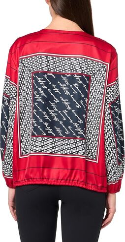 Tommy Hilfiger Women's Blouse Long Sleeve Scarf Print Sportswear Top in Saudi Arabia