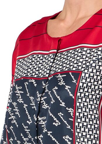 Tommy Hilfiger Women's Blouse Long Sleeve Scarf Print Sportswear Top in Saudi Arabia