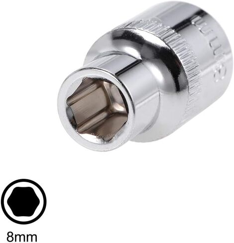 TOP-VIGOR 2Pcs 3/8-Inch Drive by 8mm Deep and Shallow Socket, Cr-V Drive Socket, 6-Point, Metric for Auto Repairing and Household in Saudi Arabia