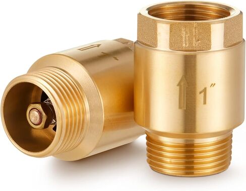 Zonon 2 PCS 1-1/4 بوصة صمام تحقق من إحدى الطرق النحاسية في خط الفحص صمام مع الوقاية من التدفق الخلفي 1.25 "NPT ذكر في 1.25" in Kuwait