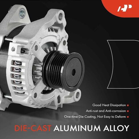 A-Premium Alternator Compatible with Lexus IS300 2021-2023 2.0L, NX200t 2015-2017 2.0L, NX300 2018-2021 2.0L, RC300 2022-2023 2.0L, 12V 155A 6-Groove Decoupler Pulley Clockwise, Replace# 2706036101 in Saudi Arabia