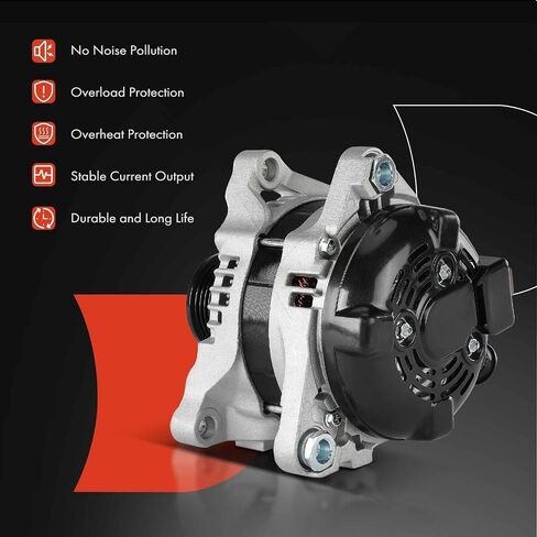 A-Premium Alternator Compatible with Lexus IS300 2021-2023 2.0L, NX200t 2015-2017 2.0L, NX300 2018-2021 2.0L, RC300 2022-2023 2.0L, 12V 155A 6-Groove Decoupler Pulley Clockwise, Replace# 2706036101 in Saudi Arabia