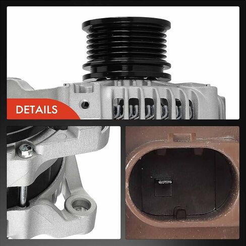 A-Premium Alternator Compatible with Lexus IS300 2021-2023 2.0L, NX200t 2015-2017 2.0L, NX300 2018-2021 2.0L, RC300 2022-2023 2.0L, 12V 155A 6-Groove Decoupler Pulley Clockwise, Replace# 2706036101 in Saudi Arabia