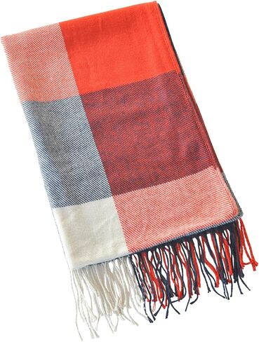 Women's Winter Scarves Chunky Oversized Fall Warm Scarf Big Tartan Scarves Wrap Shawl Ladies Gifts Long Plaid Blanket in Saudi Arabia