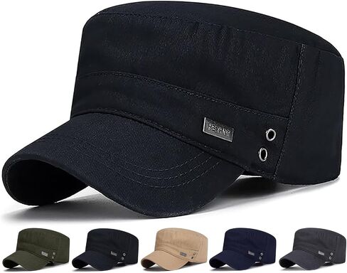 قبعة عسكرية مسطحة للجنسين من Initlove Cadet Army Cap للرجال والنساء in Kuwait