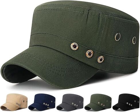 قبعة عسكرية مسطحة للجنسين من Initlove Cadet Army Cap للرجال والنساء in Kuwait