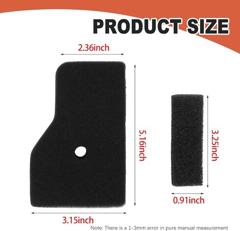 17211-Z07-000 Air Filter Element Kit, Replacement for Honda EB2000 EB2000i EB2000iT1 EU2000 EU2000i EU2000iT1 EU2000iK1 Generator, Replaces 17218-Z07-000 98056-55777 in Saudi Arabia