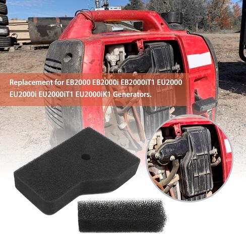 17211-Z07-000 Air Filter Element Kit, Replacement for Honda EB2000 EB2000i EB2000iT1 EU2000 EU2000i EU2000iT1 EU2000iK1 Generator, Replaces 17218-Z07-000 98056-55777 in Saudi Arabia