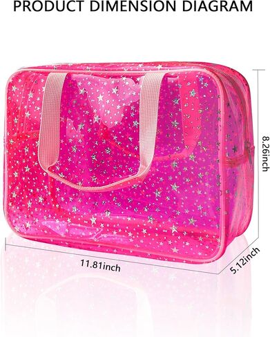 ONEART Waterproof PVC Cosmetic Bag - Clear Makeup Pouch for Travel Toiletry Organizer - Wrinkle-Resistant & Lightweight (1-Pack) (White) in Saudi Arabia