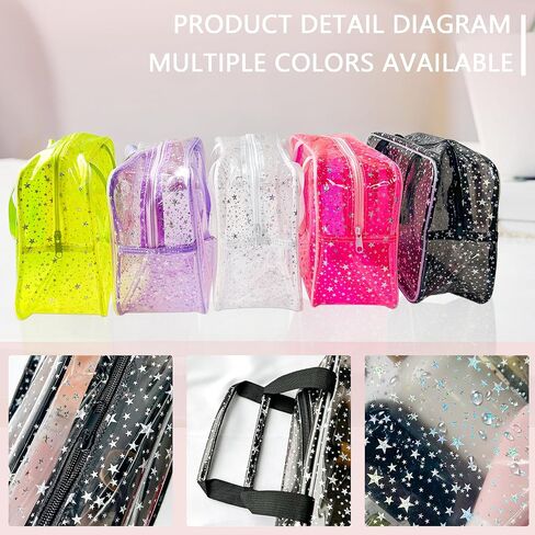 ONEART Waterproof PVC Cosmetic Bag - Clear Makeup Pouch for Travel Toiletry Organizer - Wrinkle-Resistant & Lightweight (1-Pack) (White) in Saudi Arabia