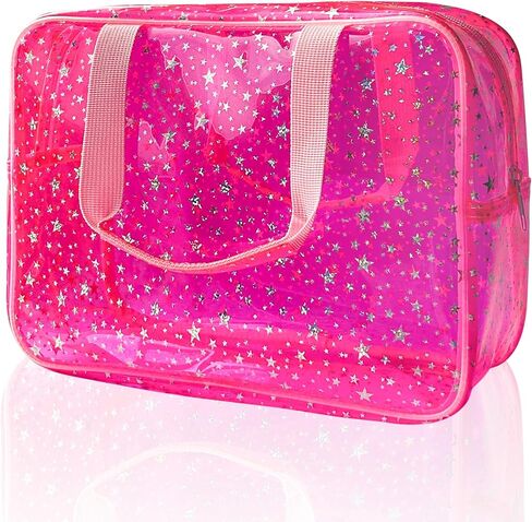 ONEART Waterproof PVC Cosmetic Bag - Clear Makeup Pouch for Travel Toiletry Organizer - Wrinkle-Resistant & Lightweight (1-Pack) (White) in Saudi Arabia