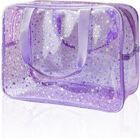 ONEART Waterproof PVC Cosmetic Bag - Clear Makeup Pouch for Travel Toiletry Organizer - Wrinkle-Resistant & Lightweight (1-Pack) (White) in Saudi Arabia