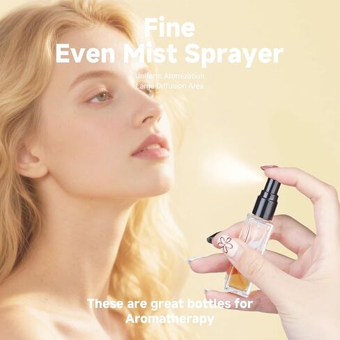 Perfume Refill Bottle, Mini Leak-proof Portable Perfume Travel Refillable Dispenser, 3pcs 10ml Empty Atomizer Sprayer, Pocket Glass Bottle with Funnel and Pipette for Cologne (Clear) in Kuwait