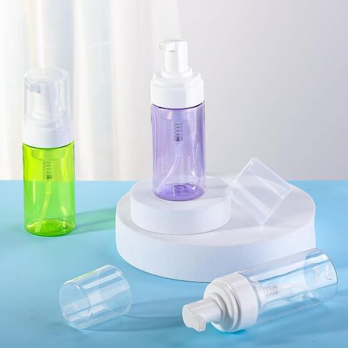 Foam Pump Bottle, 4oz Leak Proof Foaming Soap Dispenser Plastic Refillable Foam Bottles for Shampoo, Hand Soap, Body Wash, Face Wash in Saudi Arabia