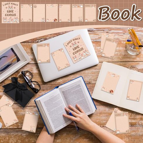 مجموعة 12 قطعة من الملاحظات اللاصقة لمحبي الكتب، وسادات ملاحظات لاصقة لطيفة، هدايا نادي الكتب، هدايا عيد الميلاد، ملحقات القراءة مع صندوق وبطاقة تهنئة للقراء، مدرس مكتبة الكتب in Saudi Arabia