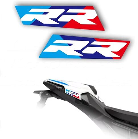 Motorcycle Fairing Sticker Reflective Waterproof Tail Cowl Vinyl Decals Compatible with BMW S1000RR 2022-2023 (Blue, red, and White) in Saudi Arabia