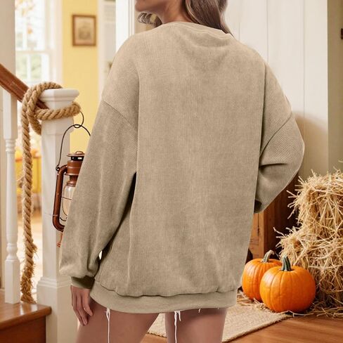 DUTUT Thanksgiving Sweatshirt Women Oversized Shirts: Turkey Graphic Sweatshirt Thanksgiving Party Pullover with Pockets in Kuwait