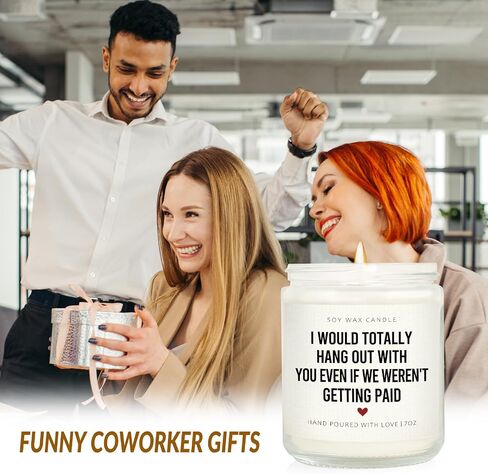 Craftique Coworker Gifts for Women, Men- Hang Out with You Candle- Funny Christmas Secret Santa Birthday Gifts for Coworker Female Male, Office Gift for Coworkers/Work Bestie/Friend, Soy Wax, Lavender in Saudi Arabia
