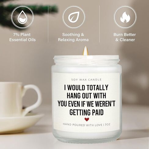 Craftique Coworker Gifts for Women, Men- Hang Out with You Candle- Funny Christmas Secret Santa Birthday Gifts for Coworker Female Male, Office Gift for Coworkers/Work Bestie/Friend, Soy Wax, Lavender in Saudi Arabia