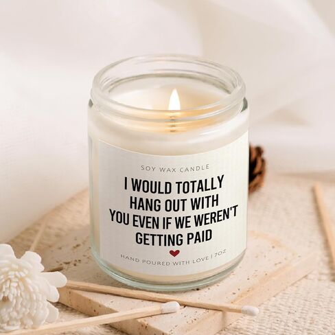Craftique Coworker Gifts for Women, Men- Hang Out with You Candle- Funny Christmas Secret Santa Birthday Gifts for Coworker Female Male, Office Gift for Coworkers/Work Bestie/Friend, Soy Wax, Lavender in Saudi Arabia
