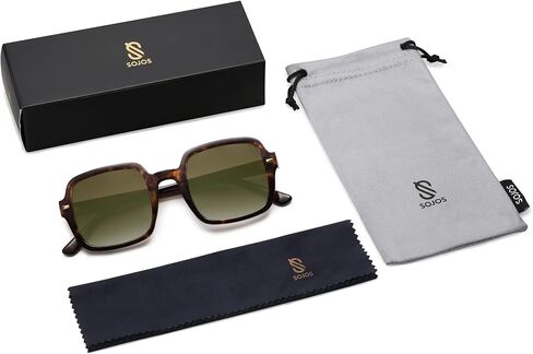 SOJOS Retro Square Polarized Sunglasses for Women Men Classic Vintage Sunnies SJ2226 in Saudi Arabia