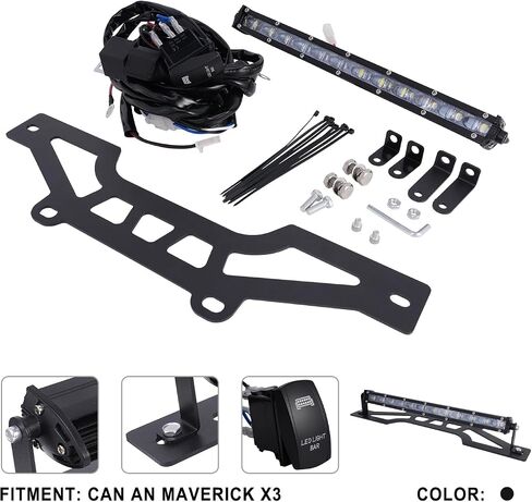 X3 Shock Tower Light Bar for Maverick X3 and X3 Max RS Turbo R UTV - with Mount Bracket and Rocker Switch Wiring Harness|40W 4000LM LED| Heavy Duty|Weatherproof|Ultra Bright|Plug & Play|Strudy Stable in Saudi Arabia