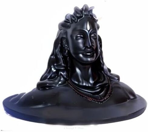 Adiyogi Shiva Statue for Car Dash Board, Pooja & Gift, Mahadev Murti, Idol, Lord Adiyogi Shankara for Home & Office Decor (ADIYOGI JI in Black) (Adiyogi), Resin in Saudi Arabia