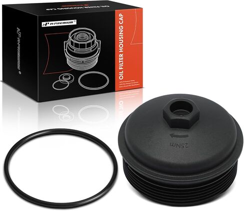 A-Premium Oil Filter Housing Cap Assembly Compatible with Audi A6 Quattro 2005-2006, A8 Quattro 2004-2006, Allroad Quattro 2003-2005, S4 2004-2009 & Volkswagen Phaeton 2004-2006, 4.2L, # 077115433B in Saudi Arabia