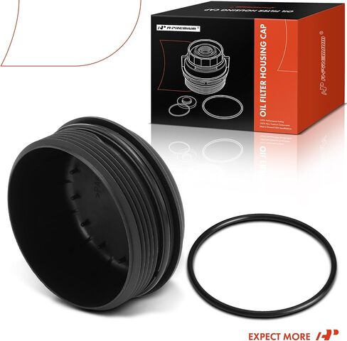 A-Premium Oil Filter Housing Cap Assembly Compatible with Audi A6 Quattro 2005-2006, A8 Quattro 2004-2006, Allroad Quattro 2003-2005, S4 2004-2009 & Volkswagen Phaeton 2004-2006, 4.2L, # 077115433B in Saudi Arabia