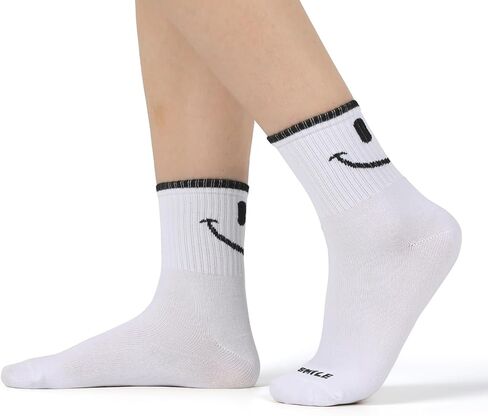 Cute Women Fun Smile Face Ankle Sock Knitted Novelty Comfy Cotton Girl Dress Funny Crew Sock in Saudi Arabia
