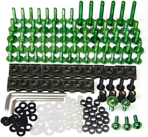 WYNMOTO US Stock مناسب لـ Yamaha R1 YZF1000 R1 2002 2003 2004 2005 2006 مجموعة كاملة من أدوات تثبيت الألومنيوم للدراجات النارية ومسامير الجسم ومشابك الأجهزة (أسود) in Kuwait