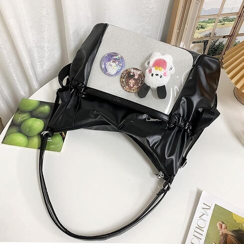 Ribbon Bow Ita Bag Pin Display Tote Handbag JK Cute Kawaii PU Y2K Gothic Backpack Shoulder Bag Large Capacity in Saudi Arabia