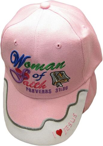 Woman of Faith Christian I Love Jesus Proverbs 31:30 Pink Purple Hat Ball Cap in Saudi Arabia